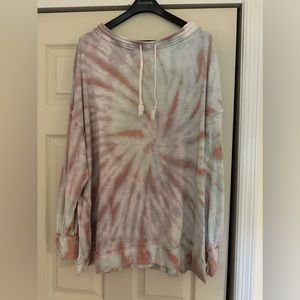 Free People Tops Free People Best Catch Womens Tie Dye Sweatshirt OB1047786